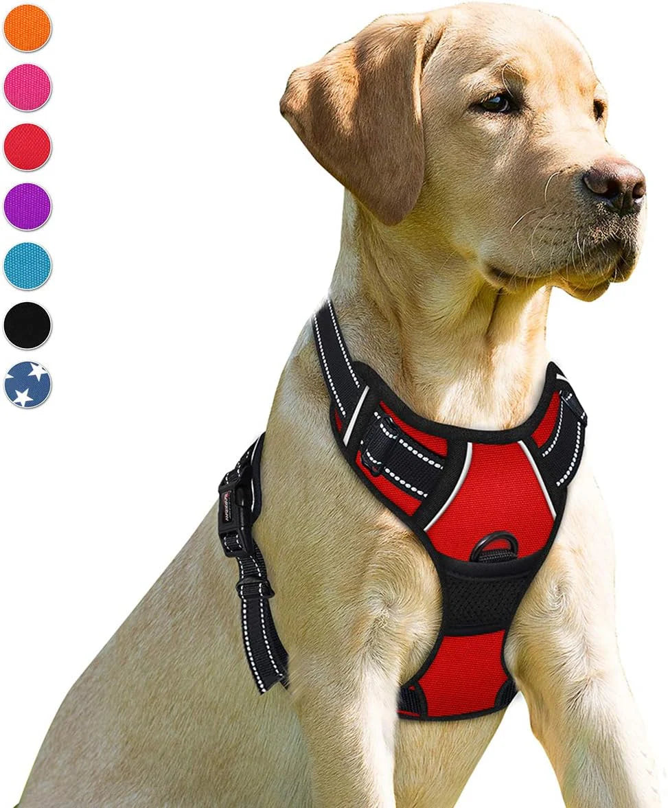 No-Pull Dog Harness – Front Clip, Reflective, Heavy Duty with Handle for Large Dogs