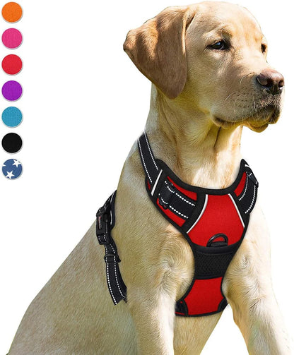 No-Pull Dog Harness – Front Clip, Reflective, Heavy Duty with Handle for Large Dogs