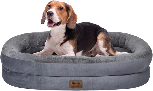 Orthopedic Memory Foam Dog Bed – Waterproof, Washable with Bolsters for Large Dogs
