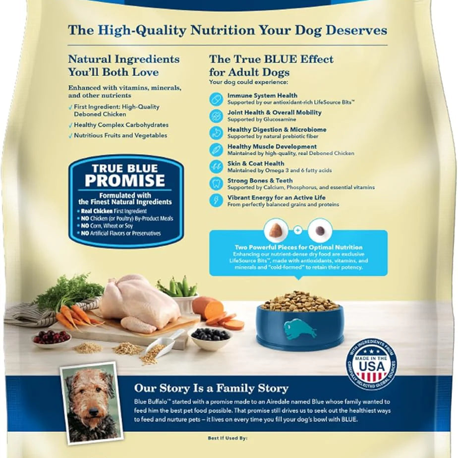 Blue Buffalo Life Protection Adult Dog Food – Chicken & Brown Rice, 30 lb
