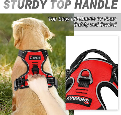 No-Pull Dog Harness – Front Clip, Reflective, Heavy Duty with Handle for Large Dogs