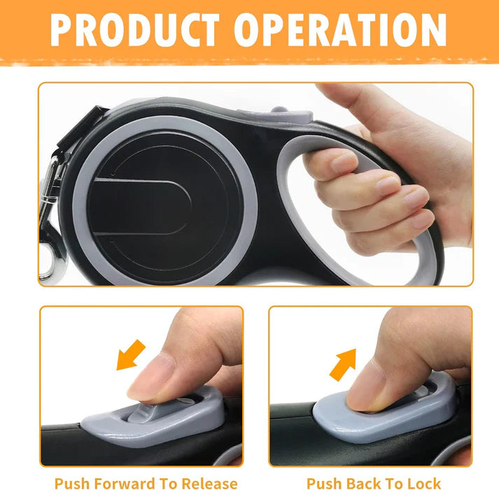 26ft Retractable Dog Leash – Heavy Duty for Dogs up to 110 lbs