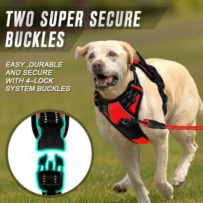 No-Pull Dog Harness – Front Clip, Reflective, Heavy Duty with Handle for Large Dogs